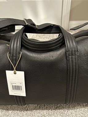 The Horse Black Pebbled Leather Duffel Bag